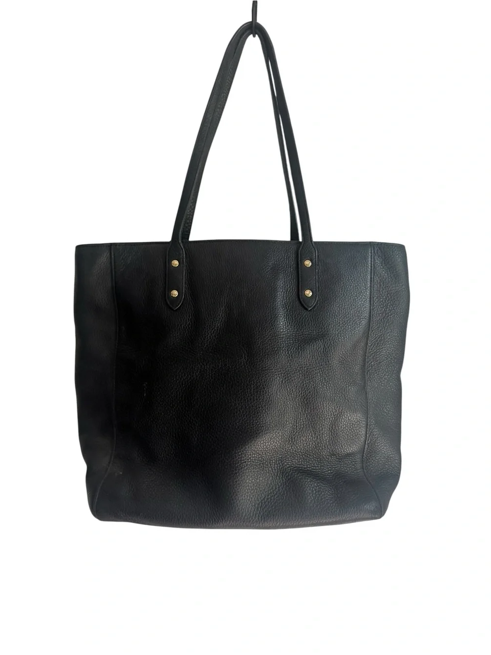 Coach Black Pebbled Leather Tote with Gold Turnlock